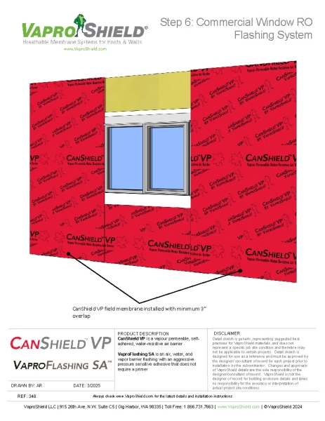 VaproFlashing SA Commercial Window RO Flashing Sequence with CanShield